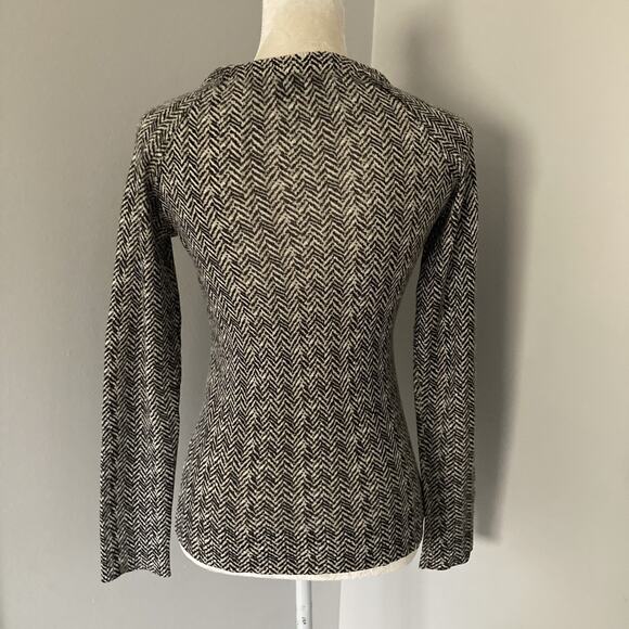 Antonio Melani Women's Cashmere Pullover Sweater Herringbone Fitted Small - XS - Picture 4 of 14